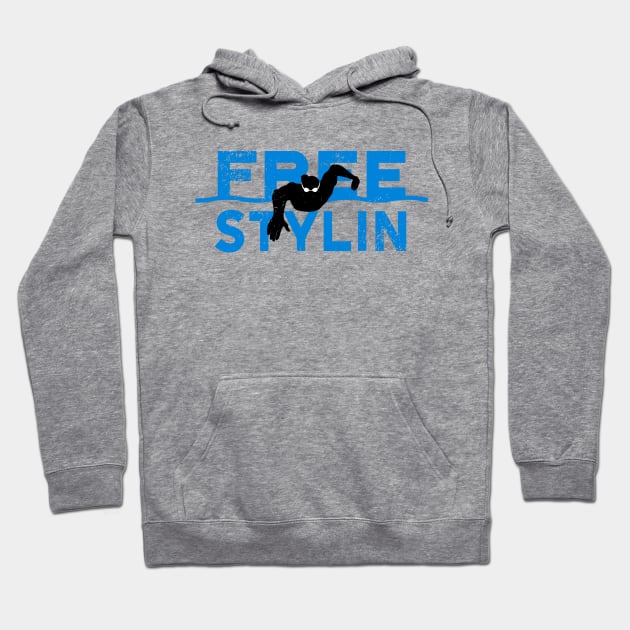 Freestyling Mens Swimming Hoodie by atomguy